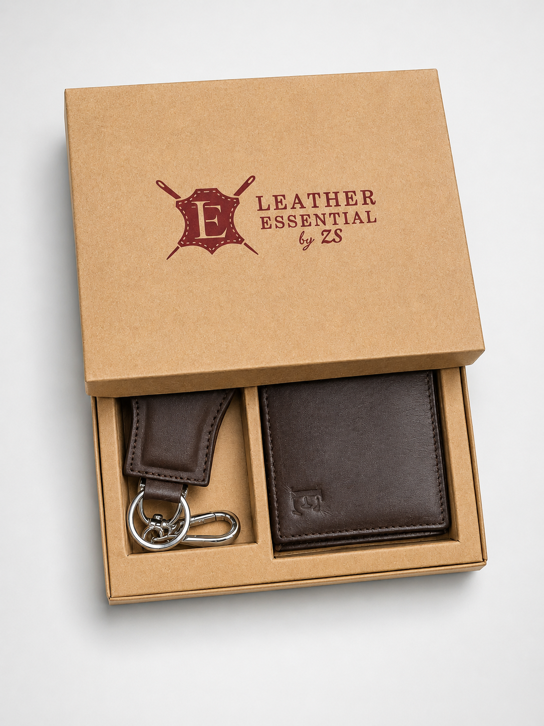 Leather Essential Premium Gift Set – Wallet & Keychain (2-Piece)