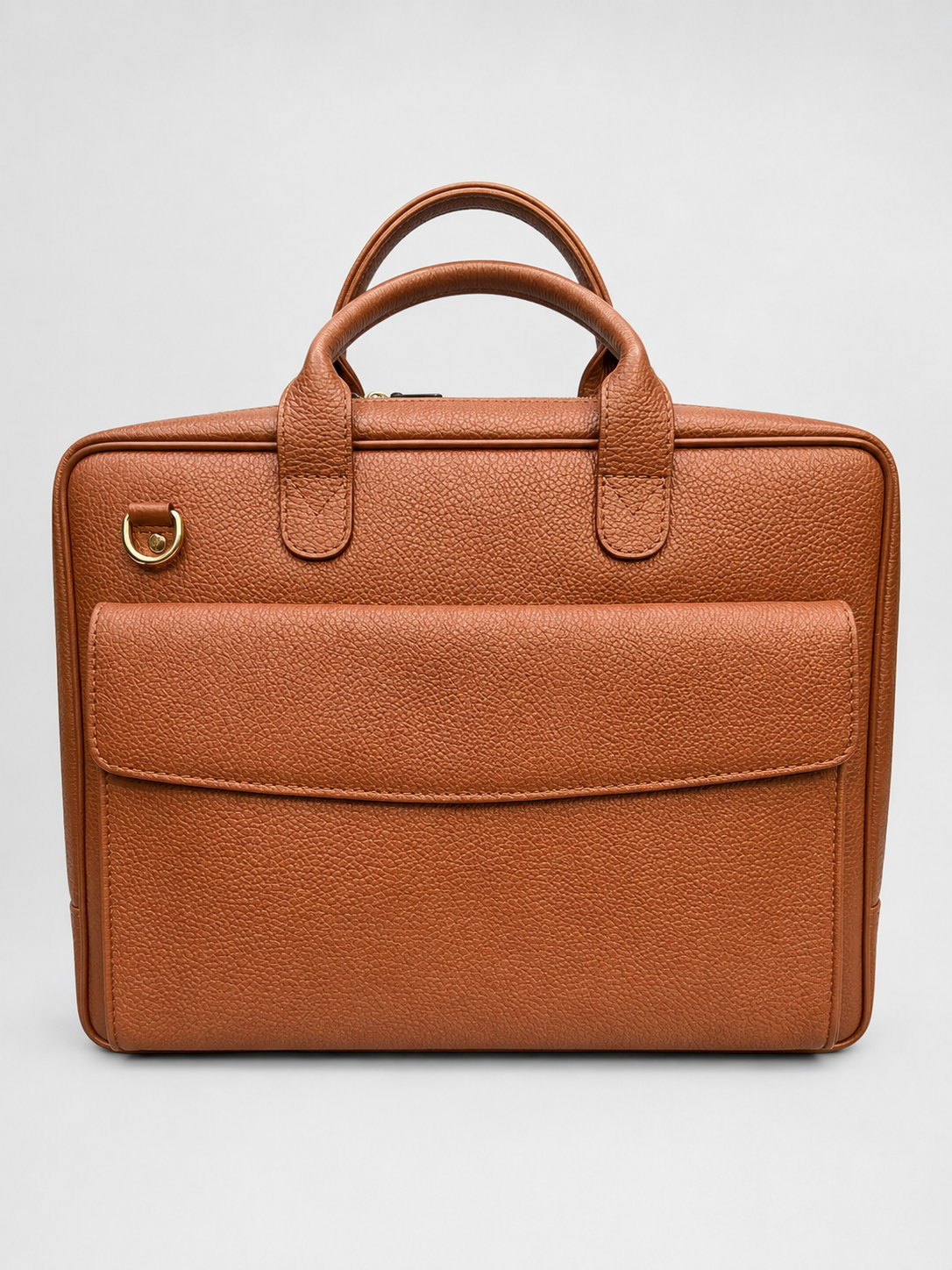 Royal Blue Full-Grain Cow Leather Executive Laptop Briefcase
