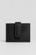 Leather Essential Classic 6-Slot Card Holder – Black