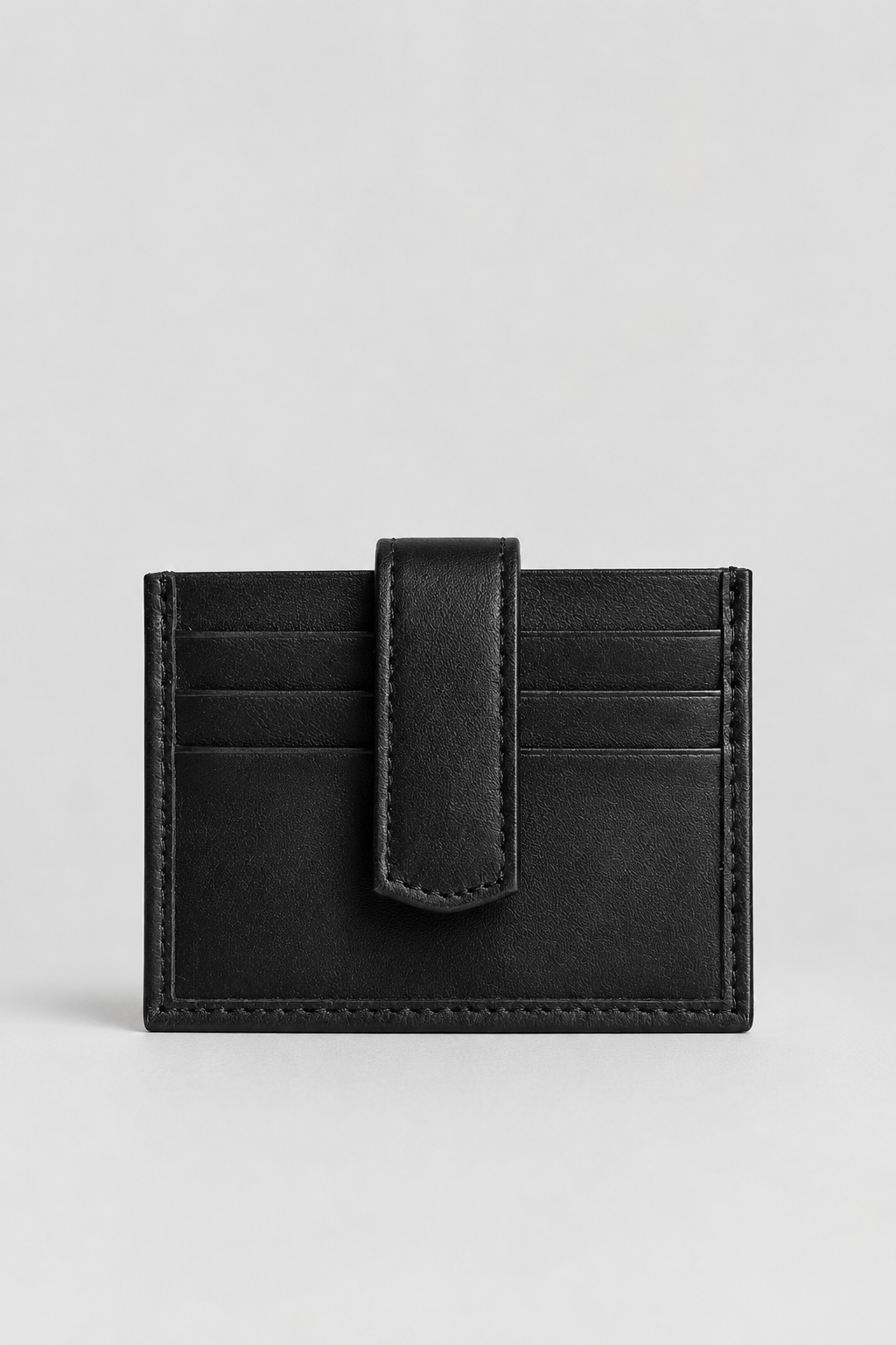 Leather Essential Classic 6-Slot Card Holder – Black