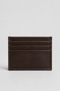 Leather Essential Classic 6-Slot Card Holder – Dark Brown