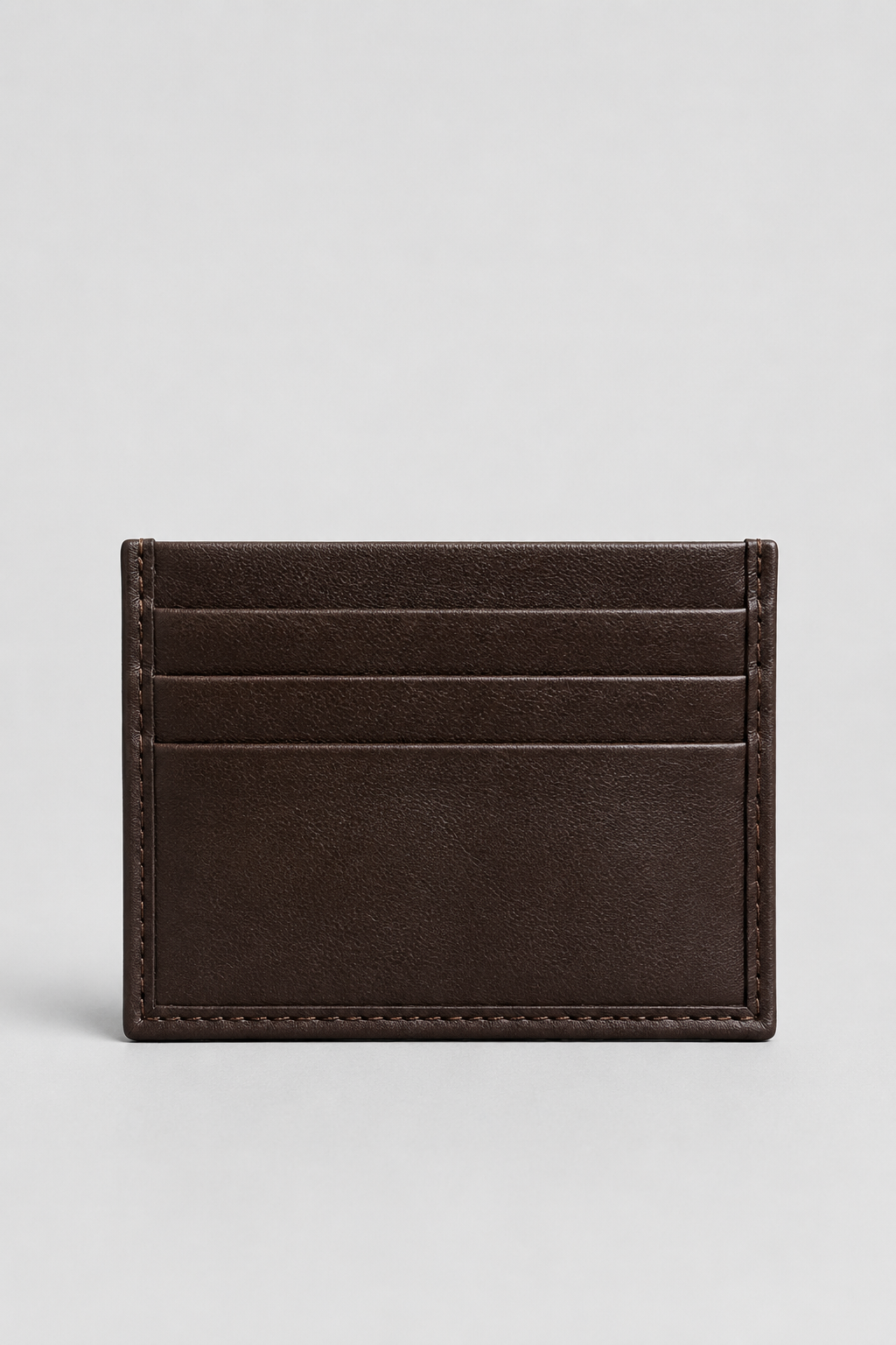 Leather Essential Classic 6-Slot Card Holder – Dark Brown