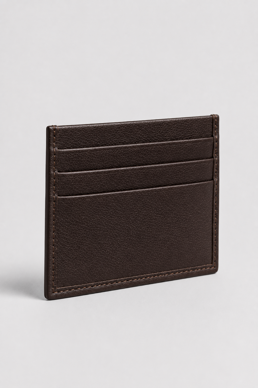 Leather Essential Classic 6-Slot Card Holder – Dark Brown