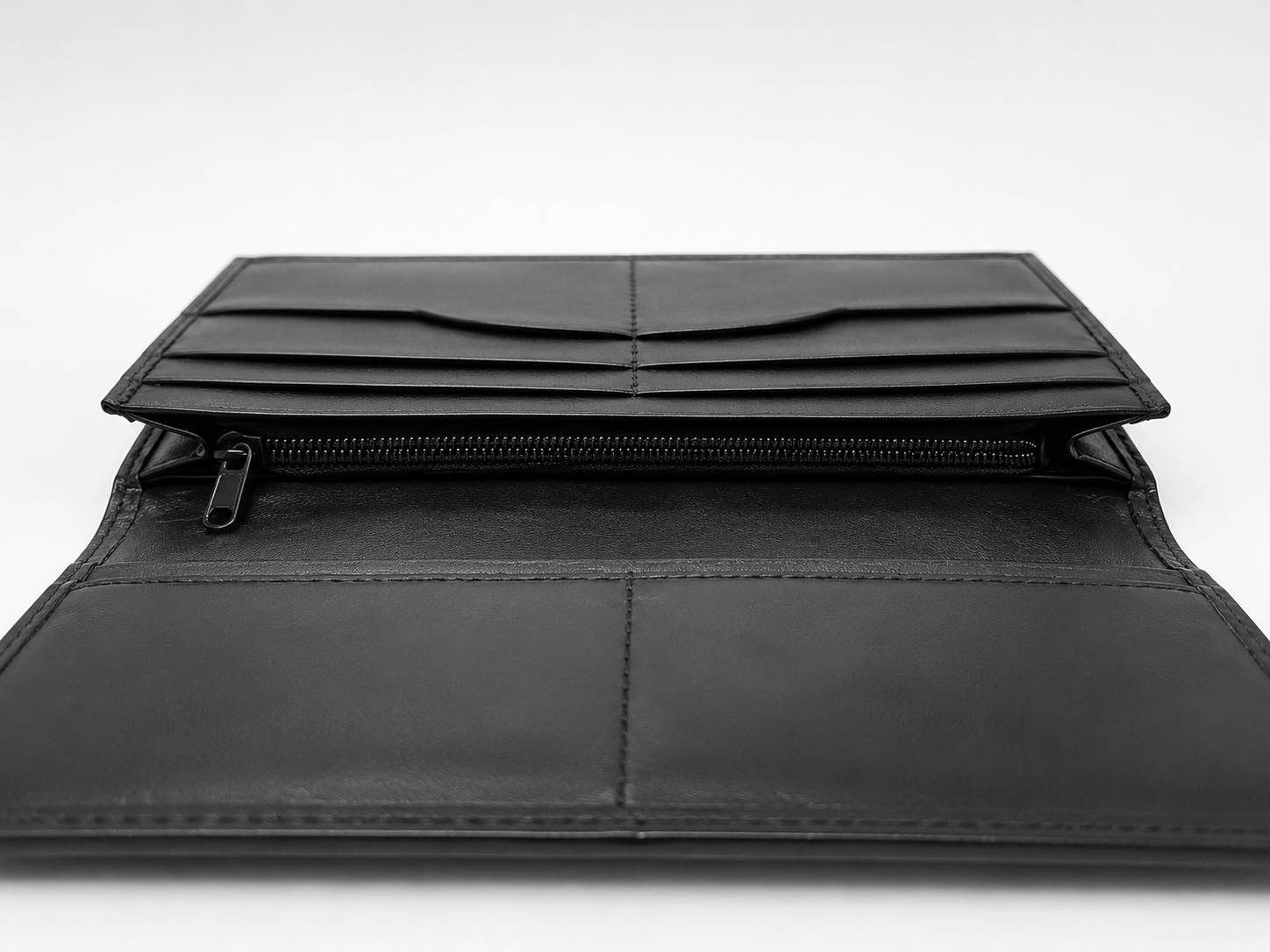 Executive Leather Long Wallet with Phone Compartment