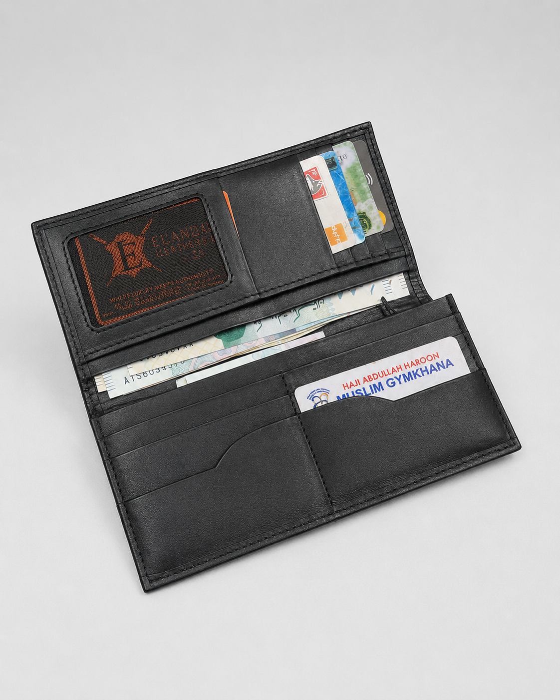 Executive Leather Long Wallet with Phone Compartment