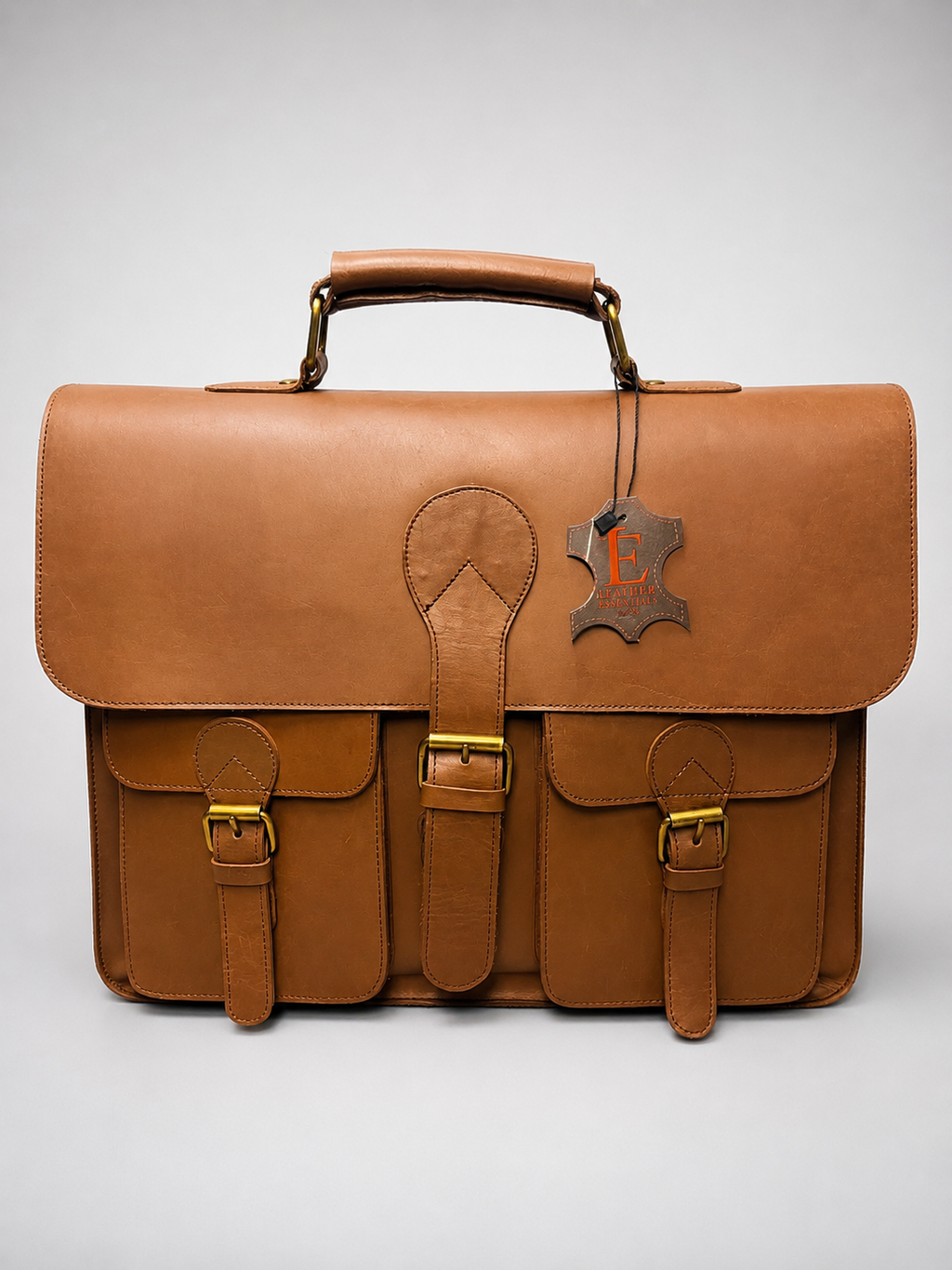 Vintage Crazy Horse Leather Laptop Briefcase