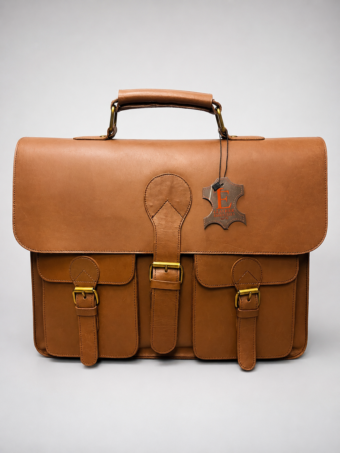 Vintage Crazy Horse Leather Laptop Briefcase
