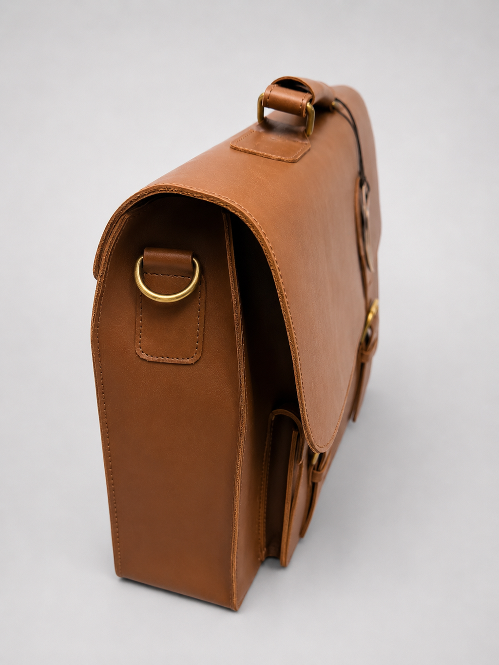 Vintage Crazy Horse Leather Laptop Briefcase