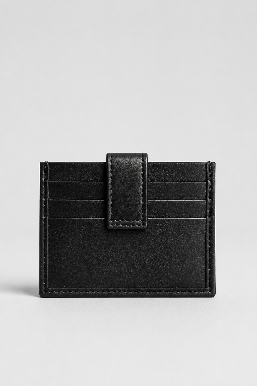 Leather Essential Classic 6-Slot Card Holder – Black